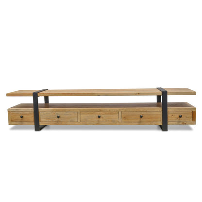 Reclaimed Elm Lowline 2.2m TV Entertainment Unit