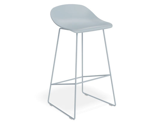 Pop Stool - Powder Blue Frame and Shell Seat  - 75cm Commercial Bar Height