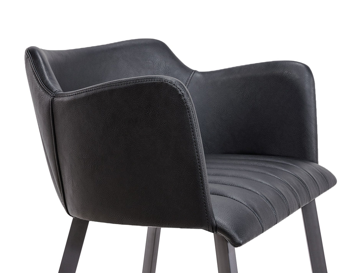 Andorra Bar Stool - Vintage Black Seat