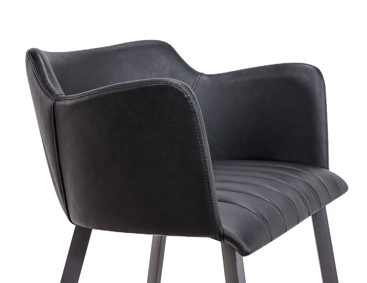 Andorra Bar Stool - Vintage Black Seat