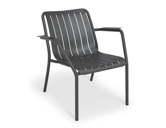 Roku Outdoor Lounge Chair in Matt Charcoal