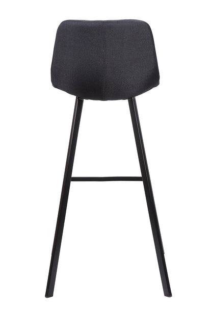 Set Of 2 - Duke 80cm Fabric Bar Stool in Black