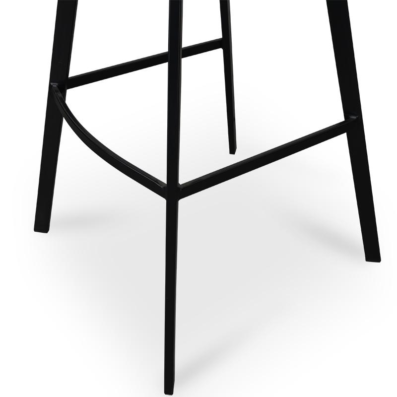Set Of 2 - Duke 80cm Fabric Bar Stool in Black