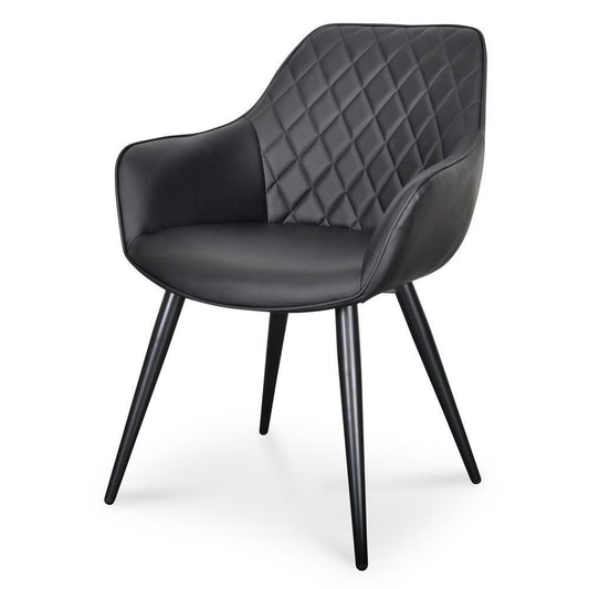 Ex Display - George Dining Chair - Black PU