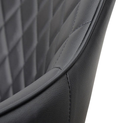 Set Of 2 - George Dining Chair - Black PU