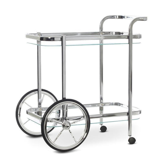 Smith Chrome Glass Bar Cart