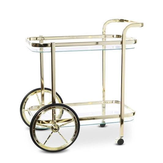 Smith Gold Glass Bar Cart