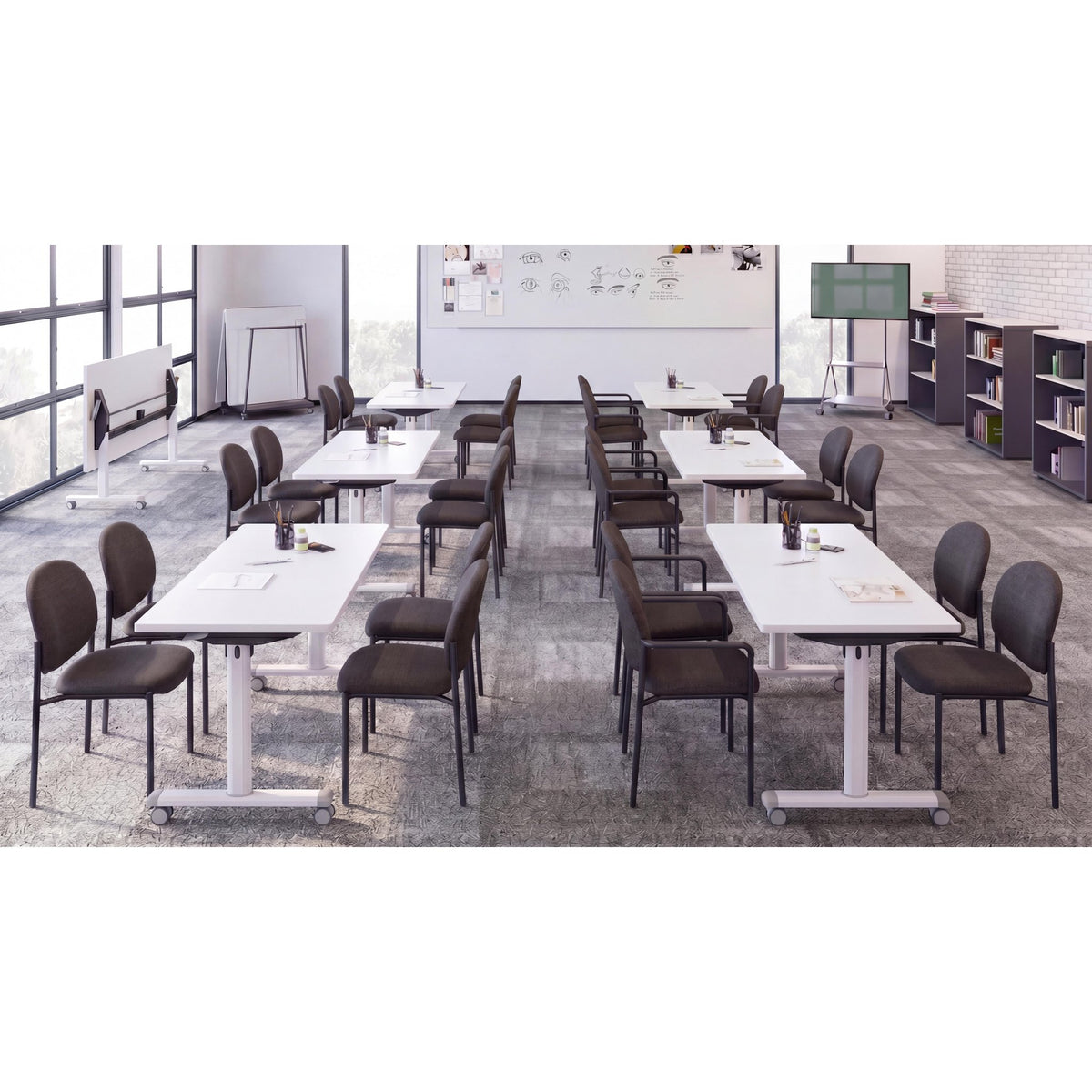 Summit Pivot Flip Table – office setting