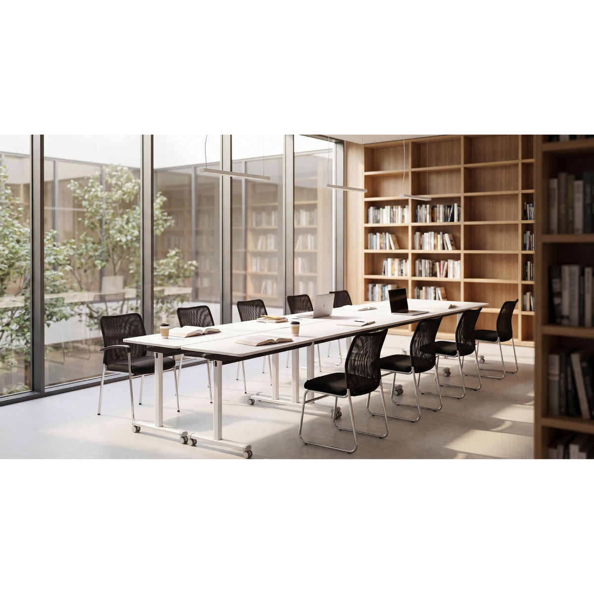 Summit Pivot Flip Table – office setting