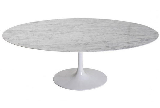 Tulip 2m Marble Oval Dining Table