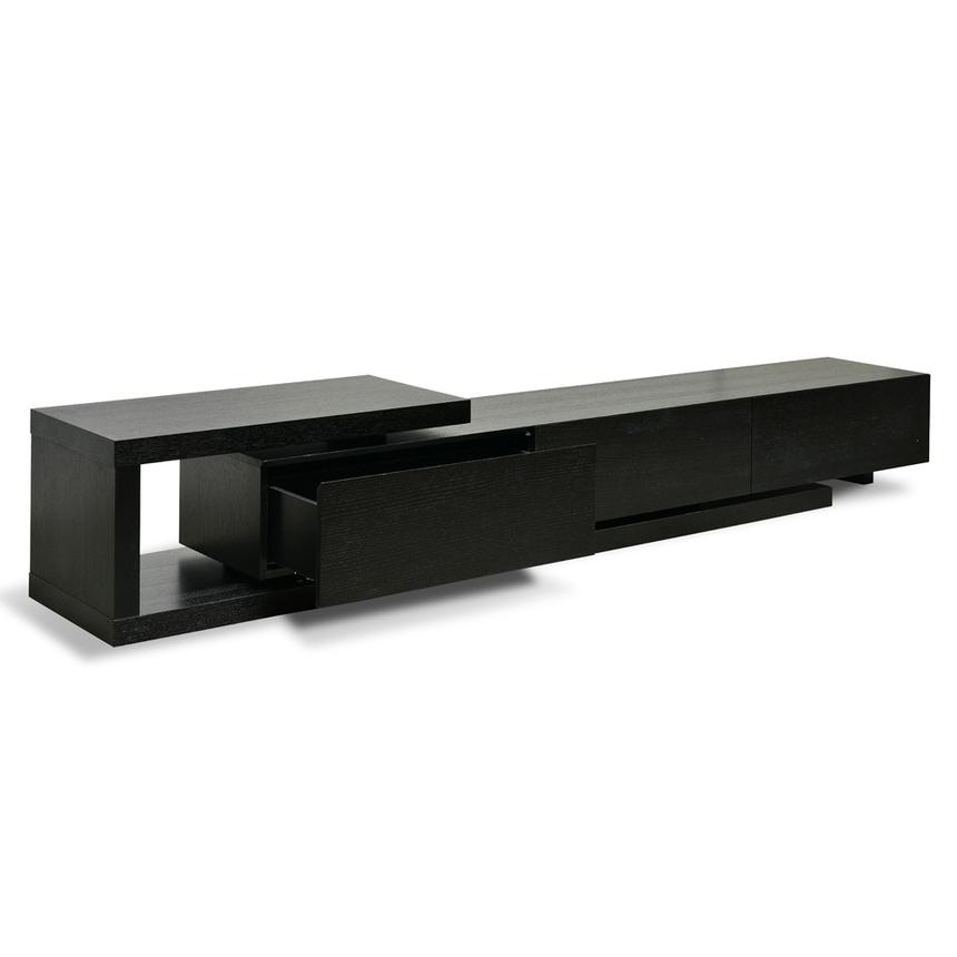 Scandinavian Lowline 2.4-3.07m Entertainment TV Unit - Full Black