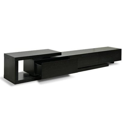 Scandinavian Lowline 2.4-3.07m Entertainment TV Unit - Full Black