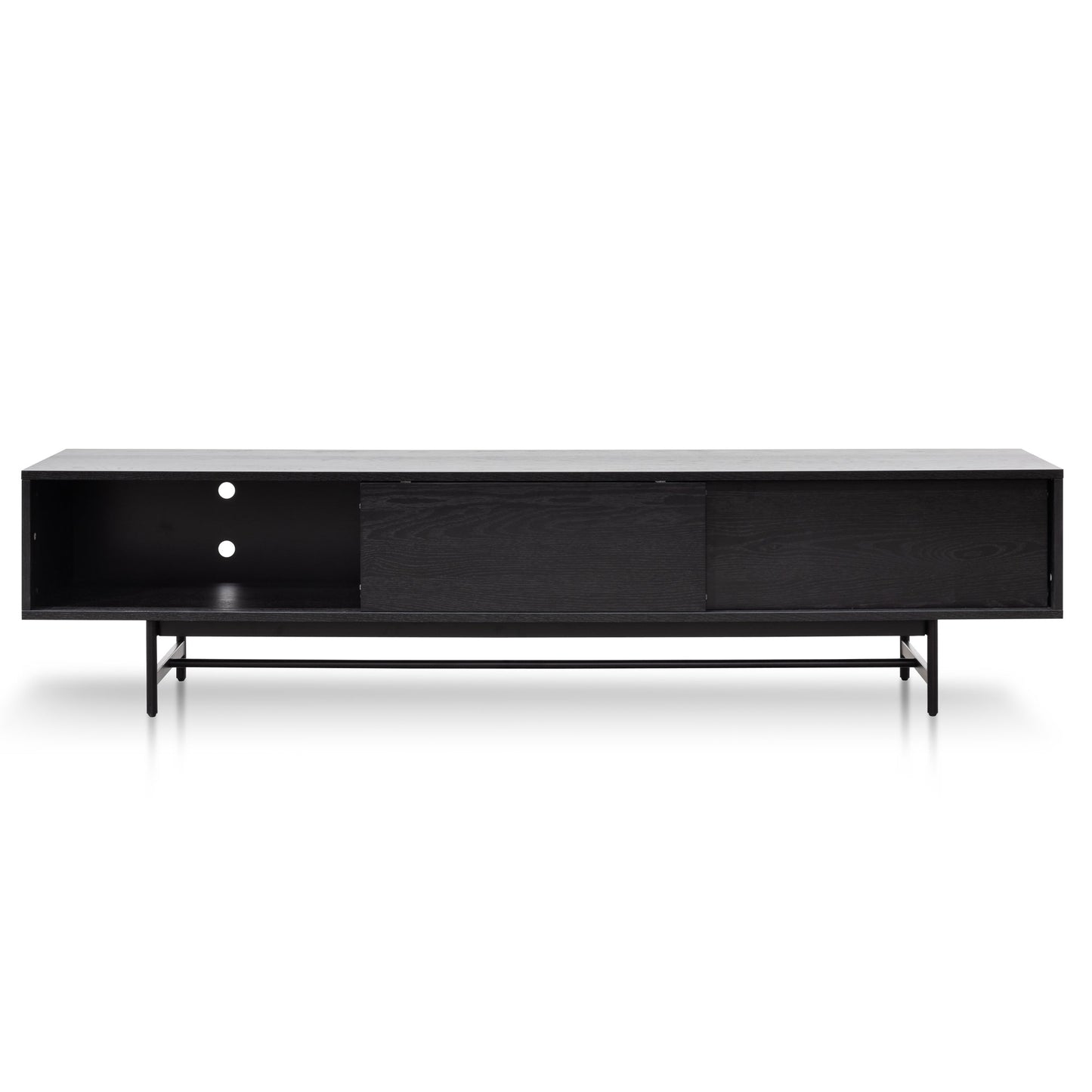 CTV6052-KD 2.1m Wooden Entertainment TV Unit - Full Black