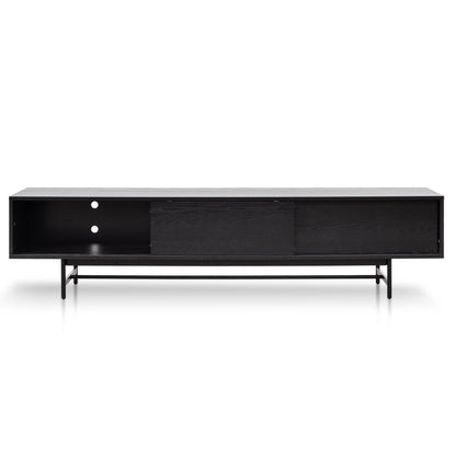 CTV6052-KD 2.1m Wooden Entertainment TV Unit - Full Black