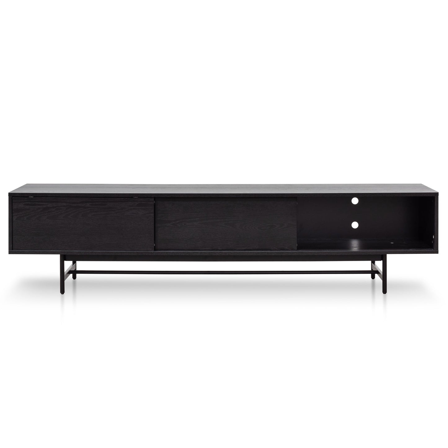 CTV6052-KD 2.1m Wooden Entertainment TV Unit - Full Black