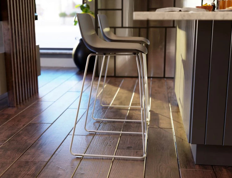Umbria Stool - White - Grey Shell