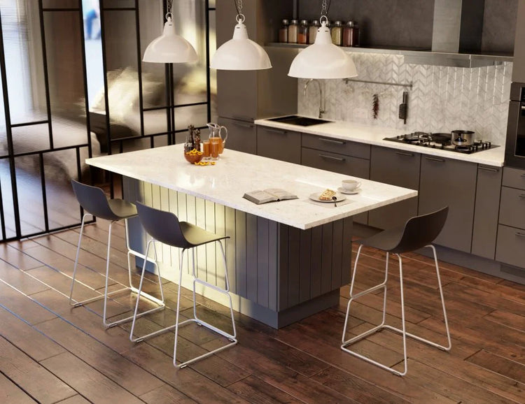Umbria Stool - White - Grey Shell