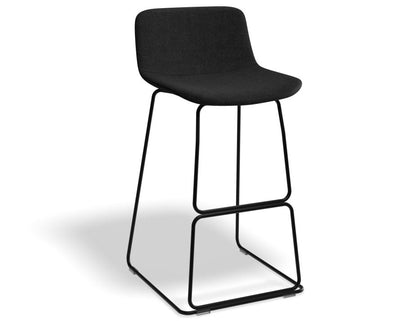 Umbria Stool - Black - Charcoal Fabric Seat