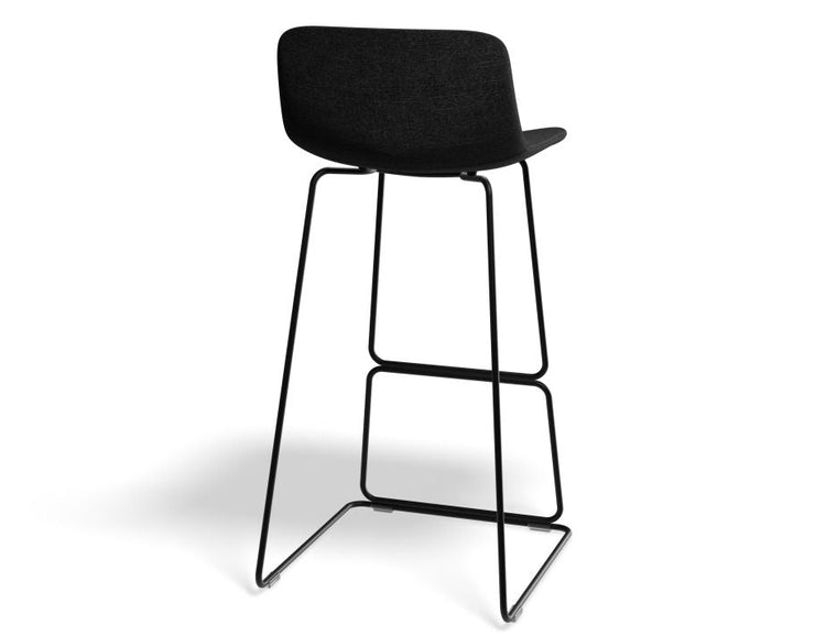 Umbria Stool - Black - Charcoal Fabric Seat