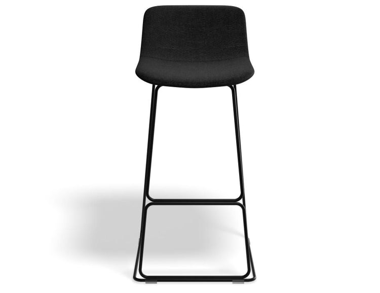 Umbria Stool - Black - Charcoal Fabric Seat