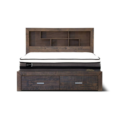 Sedona Queen Bed with Storage - Grey Stone