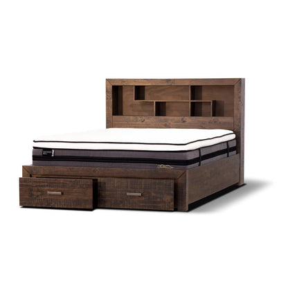 Sedona Queen Bed with Storage - Grey Stone