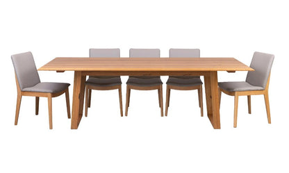 Galway Dining Set 2.4m Table with 8 Chairs - Grey