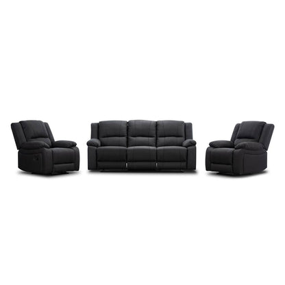 Captain Fabric Recliner Suite 3 Piece Sofa Set