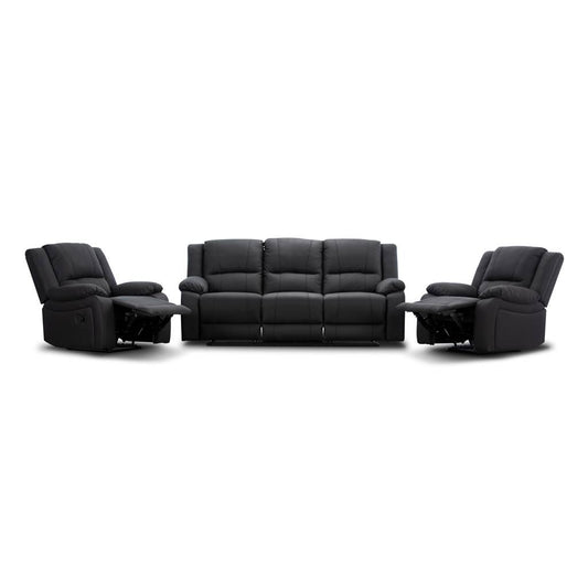 Captain Fabric Recliner Suite 3 Piece Sofa Set