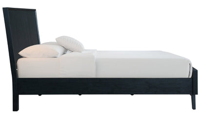 Clarisse Solid Acacia Wooden Bed - Brushed Black