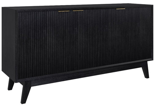 Gustavo 3 Drawer Buffet Unit - Brushed Black