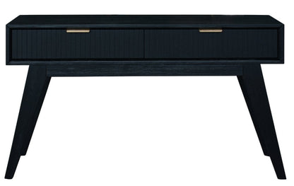 Jirou 2 Drawer Console Table - Brushed Black
