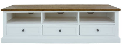Maxine Large TV Unit - Oak/ White
