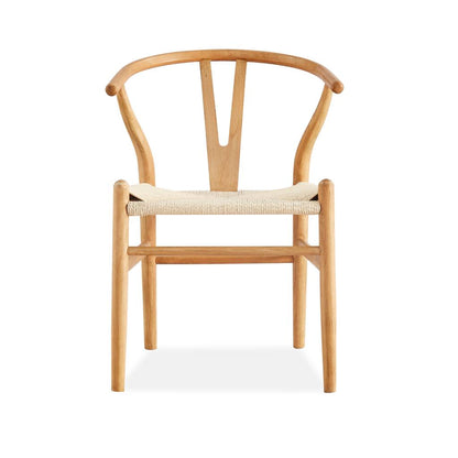 Wishbone Dining Chair Natural and Rattan Seat