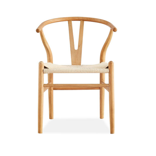Wishbone Dining Chair Natural and Rattan Seat