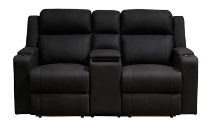 Melendez Fabric 2-Seater Lounge with Console