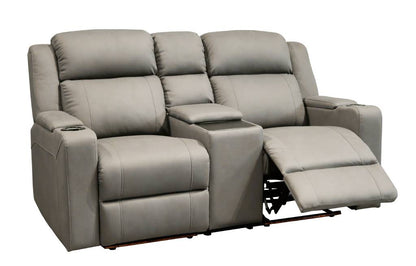 Melendez Fabric 2-Seater Lounge with Console