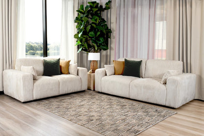 Alexis 3 + 2 Seater Sofa Set - Snow White