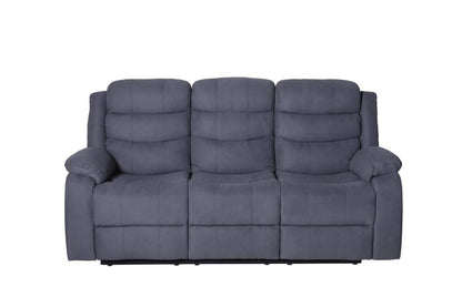 Apollo Fabric Recliner Sofa Set - Medium Grey