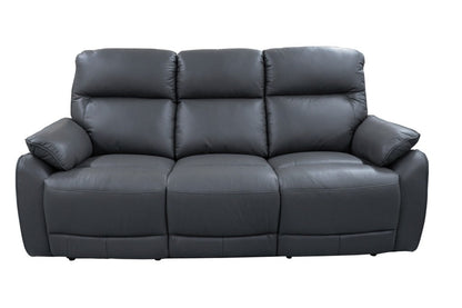 Aspect 3 Seater Leather Electric Recliner Sofa - Graphite