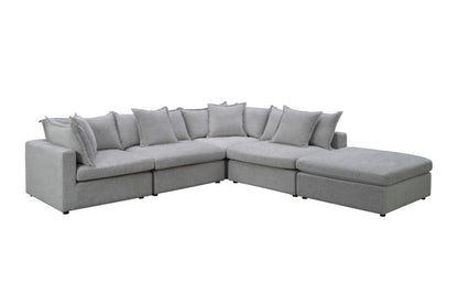 Lovisa Modular Corner Fabric Sofa Lounge with Ottoman