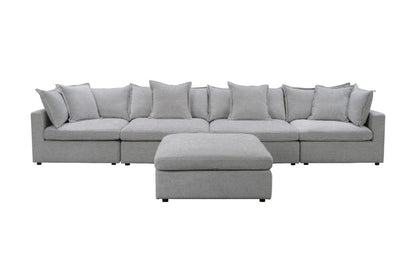 Lovisa Modular Corner Fabric Sofa Lounge with Ottoman