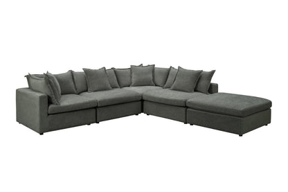 Lovisa Modular Corner Fabric Sofa Lounge with Ottoman