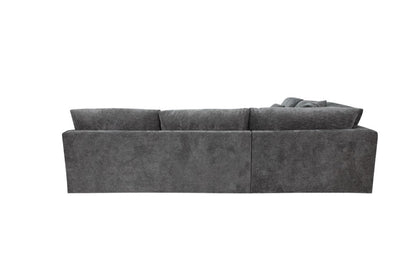 Loft Corner Modular Fabric Sofa Lounge - Licorice