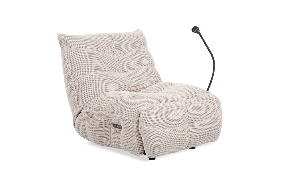 Sylvia Game Chair with Power Recliner - Beige