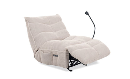 Sylvia Game Chair with Power Recliner - Beige