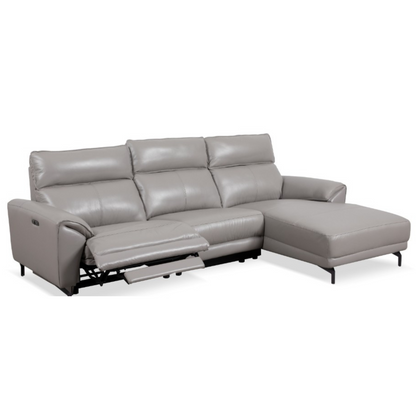 Mosman 2 Seater + Chaise Power Sectional Lounge - Stone