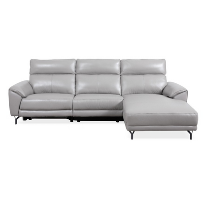 Mosman 2 Seater + Chaise Power Sectional Lounge - Stone