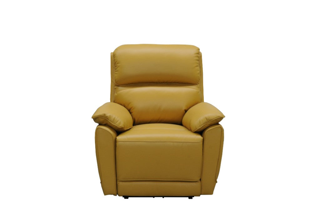 York Leather Lounge Sofa with Manual Recliner