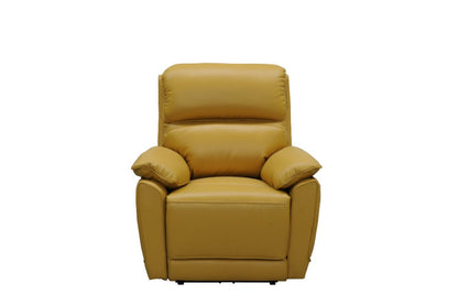 York Leather Lounge Sofa with Manual Recliner